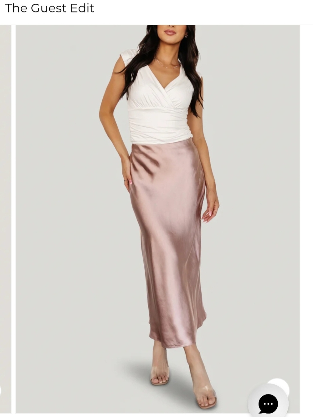 NWT Baltic Born Celeste Pink Blush Satin Midi Skirt Size Large